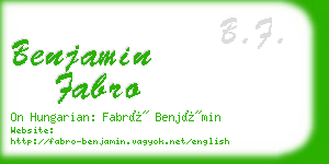 benjamin fabro business card